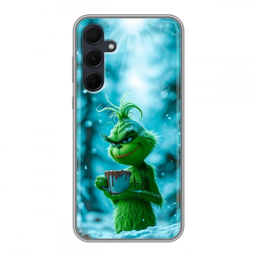 Дизайнерский пластиковый чехол для Samsung Galaxy A35 Новый год гринч