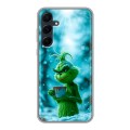 Дизайнерский силиконовый чехол для Samsung Galaxy A55 Новый год гринч