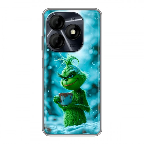 Дизайнерский пластиковый чехол для Itel P55 4G Новый год гринч