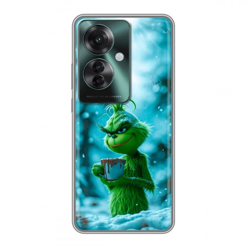 Дизайнерский пластиковый чехол для Oppo Reno 11F Новый год гринч