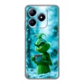 Дизайнерский силиконовый чехол для Realme C63 Новый год гринч