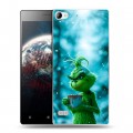 Дизайнерский пластиковый чехол для Lenovo Vibe X2 Новый год гринч