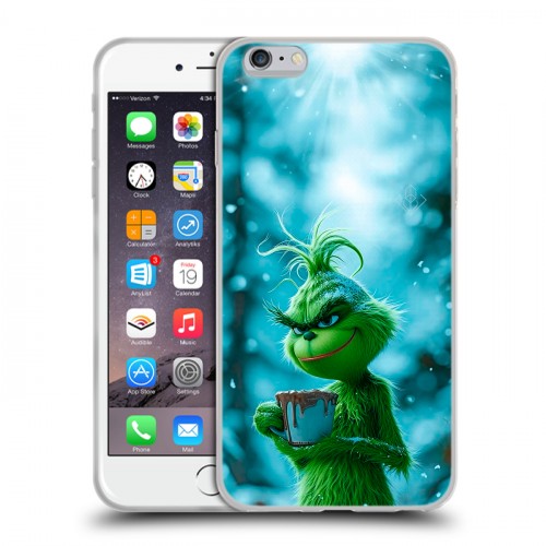 Дизайнерский силиконовый чехол для Iphone 6 Plus/6s Plus Новый год гринч