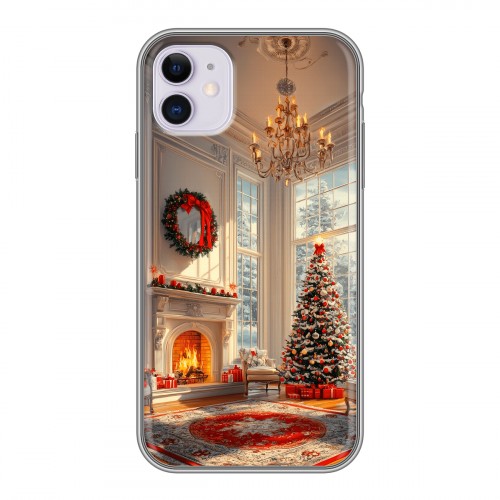 Дизайнерский силиконовый чехол для Iphone 11 Новый год