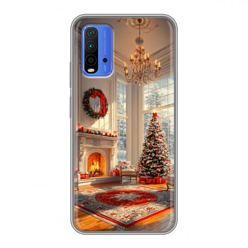 Дизайнерский силиконовый чехол для Xiaomi RedMi 9T Новый год