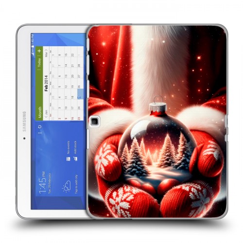 Дизайнерский силиконовый чехол для Samsung Galaxy Tab 4 10.1 Новый год