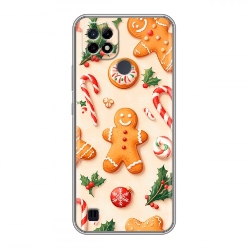 Дизайнерский силиконовый чехол для Realme C21 Новый год