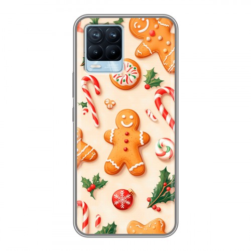 Дизайнерский силиконовый чехол для Realme 8 Новый год