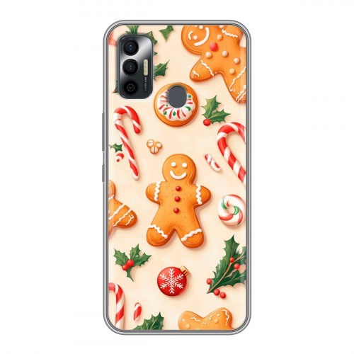 Дизайнерский силиконовый чехол для Tecno Spark 7 Новый год