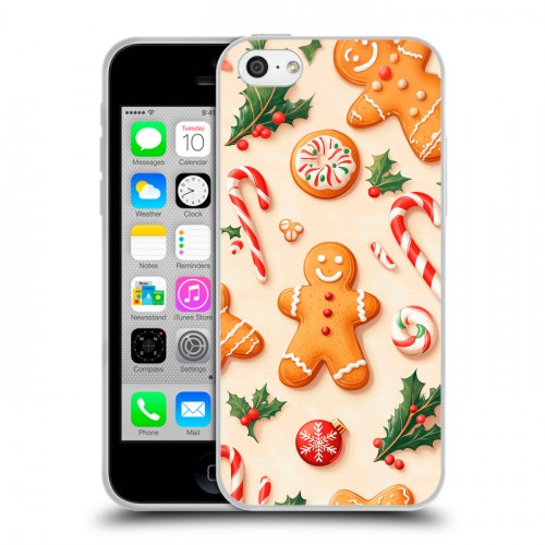 Дизайнерский пластиковый чехол для Iphone 5c Новый год
