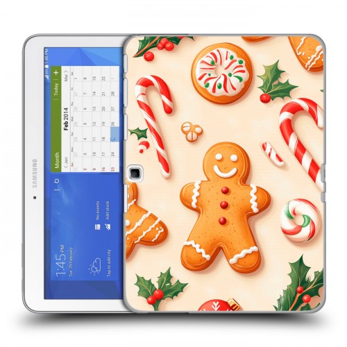 Дизайнерский силиконовый чехол для Samsung Galaxy Tab 4 10.1 Новый год