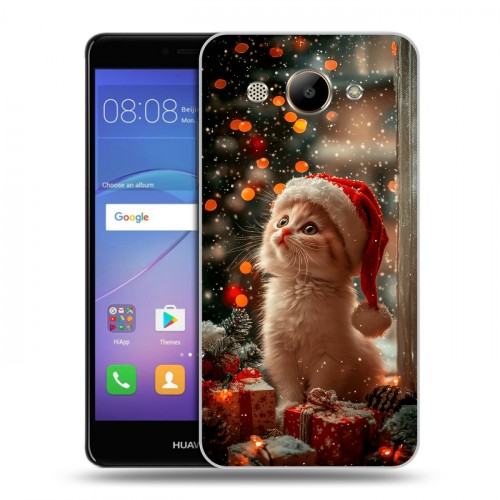Дизайнерский пластиковый чехол для Huawei Y3 (2017) Новый год
