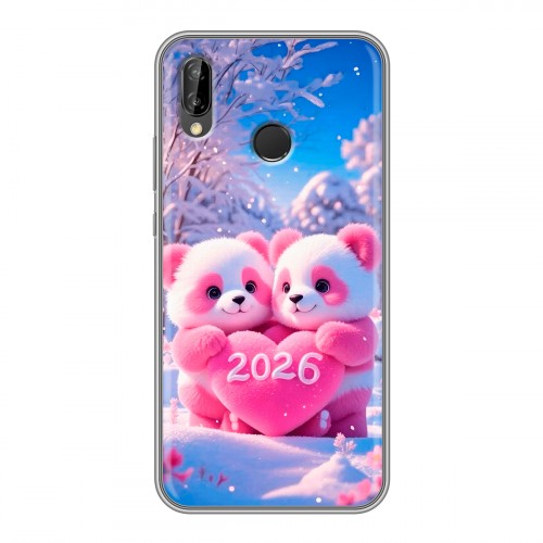 Дизайнерский силиконовый чехол для Huawei P20 Lite Новый год