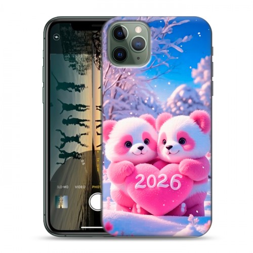 Дизайнерский силиконовый чехол для Iphone 11 Pro Новый год