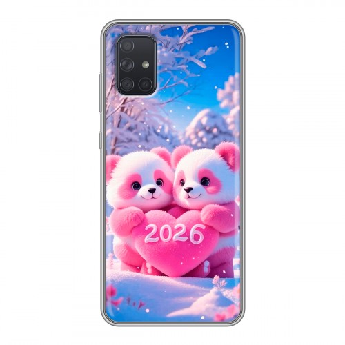 Дизайнерский силиконовый чехол для Samsung Galaxy A71 Новый год