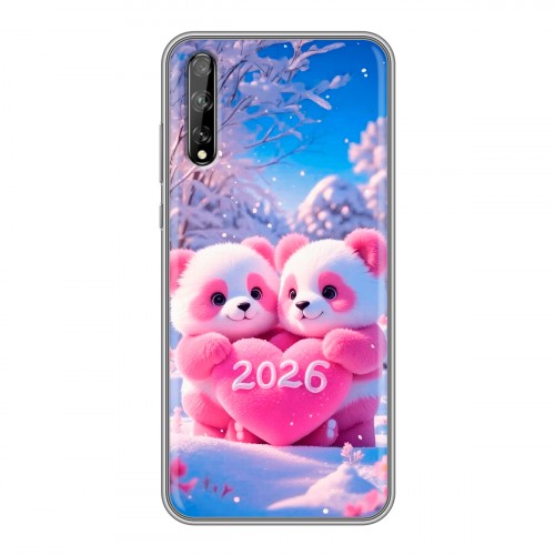 Дизайнерский силиконовый чехол для Huawei Y8p Новый год