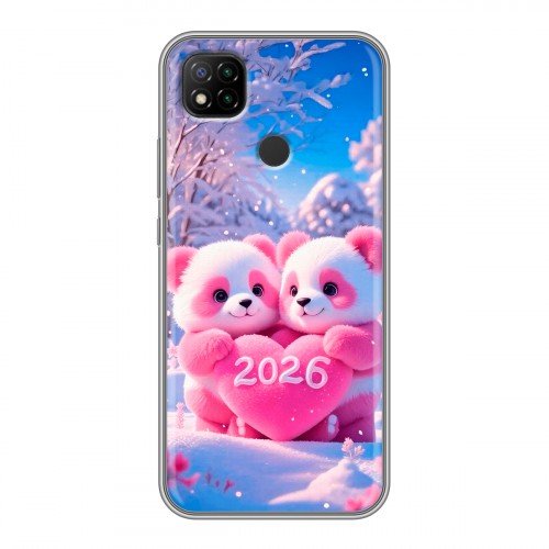 Дизайнерский силиконовый чехол для Xiaomi RedMi 9C Новый год