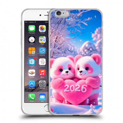 Дизайнерский силиконовый чехол для Iphone 6 Plus/6s Plus Новый год