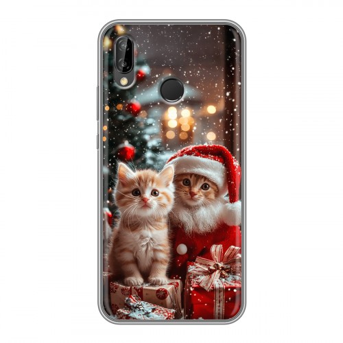 Дизайнерский силиконовый чехол для Huawei P20 Lite Новый год