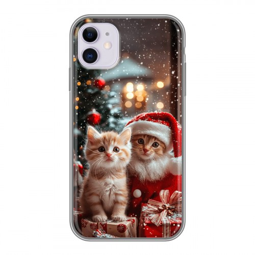 Дизайнерский силиконовый чехол для Iphone 11 Новый год