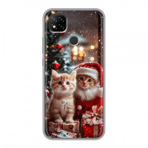 Дизайнерский силиконовый чехол для Xiaomi RedMi 9C Новый год
