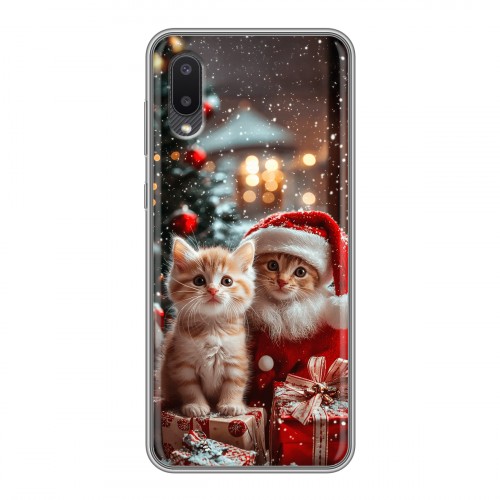 Дизайнерский силиконовый чехол для Samsung Galaxy A02 Новый год