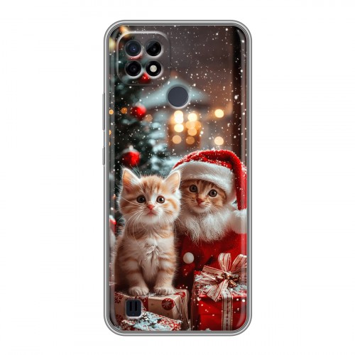 Дизайнерский силиконовый чехол для Realme C21 Новый год