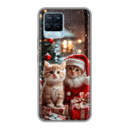 Дизайнерский силиконовый чехол для Realme 8 Новый год