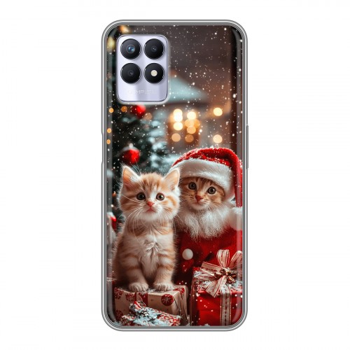 Дизайнерский силиконовый чехол для Realme 8i Новый год