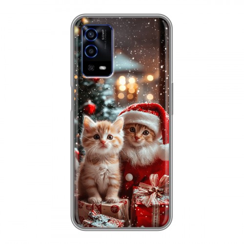 Дизайнерский силиконовый с усиленными углами чехол для OPPO A55 Новый год