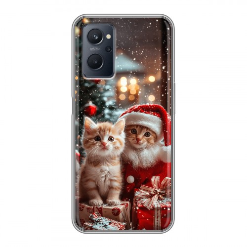 Дизайнерский силиконовый чехол для Realme 9i Новый год