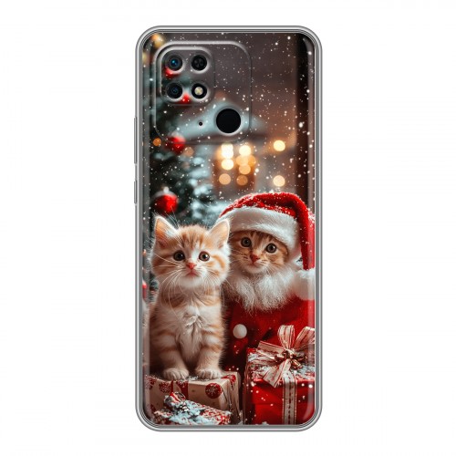 Дизайнерский силиконовый чехол для Xiaomi Redmi 10C Новый год