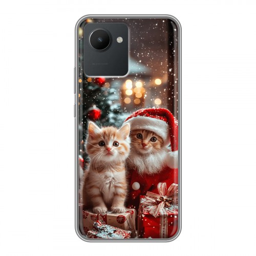 Дизайнерский силиконовый чехол для Realme C30 Новый год