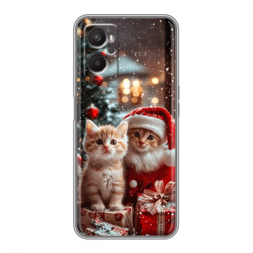 Дизайнерский силиконовый с усиленными углами чехол для OPPO A96 Новый год