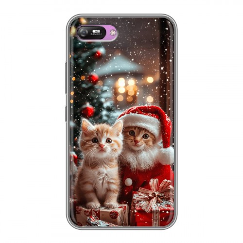 Дизайнерский силиконовый с усиленными углами чехол для Itel A25 Новый год