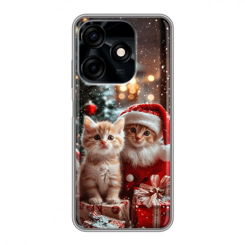 Дизайнерский силиконовый чехол для Tecno Spark 10C Новый год