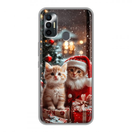 Дизайнерский силиконовый чехол для Tecno Spark 7 Новый год