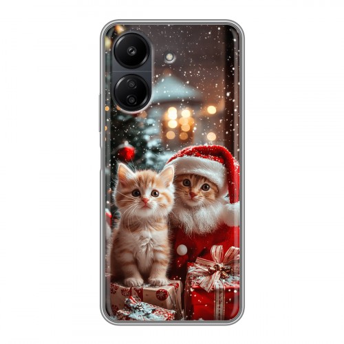 Дизайнерский силиконовый чехол для Xiaomi Poco C65 Новый год