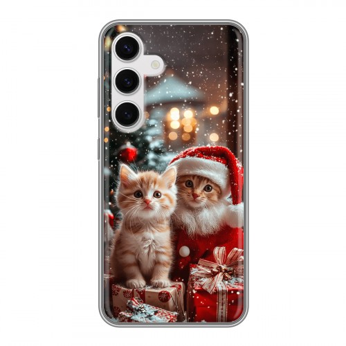Дизайнерский силиконовый чехол для Samsung Galaxy S24 Новый год