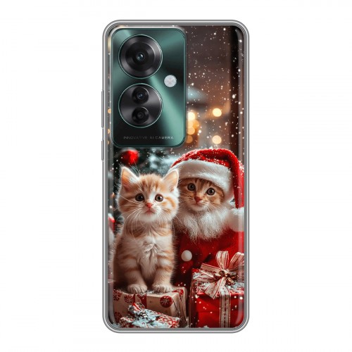 Дизайнерский силиконовый чехол для Oppo Reno 11F Новый год