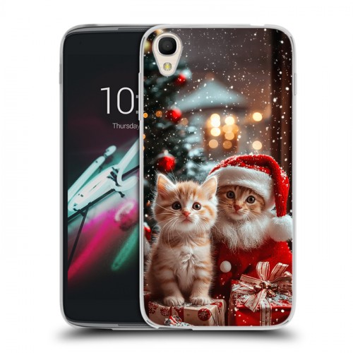 Дизайнерский пластиковый чехол для Alcatel One Touch Idol 3 (4.7) Новый год