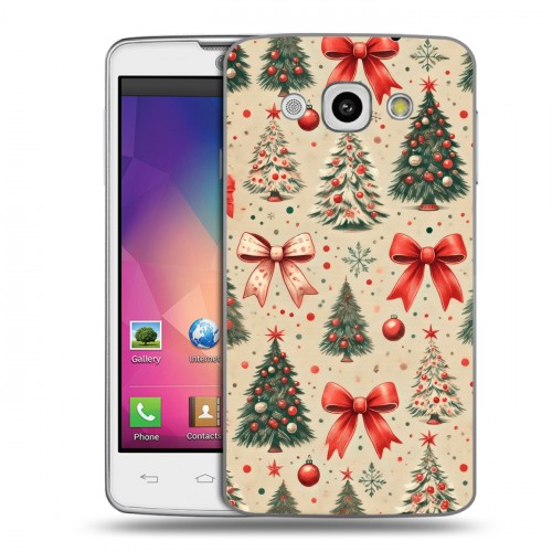 Дизайнерский пластиковый чехол для LG L60 Новый год