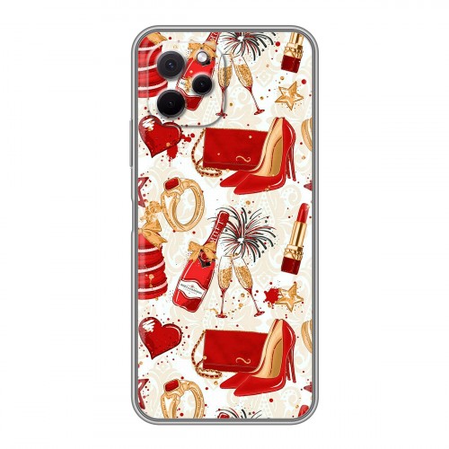 Дизайнерский силиконовый с усиленными углами чехол для Huawei Nova Y61 Новый год