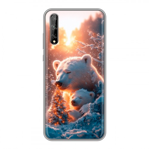 Дизайнерский силиконовый чехол для Huawei Y8p Новый год