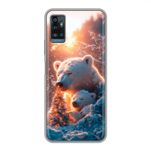 Дизайнерский силиконовый чехол для ZTE Blade A71 Новый год