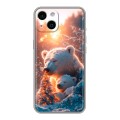 Дизайнерский силиконовый чехол для Iphone 14 Новый год
