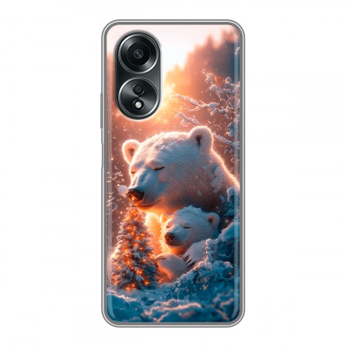 Дизайнерский силиконовый чехол для OPPO A58 4G Новый год