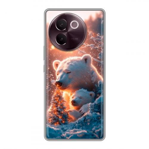 Дизайнерский силиконовый чехол для Vivo V30e Новый год