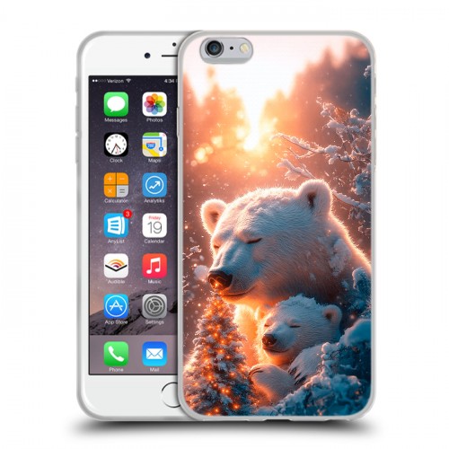 Дизайнерский силиконовый чехол для Iphone 6 Plus/6s Plus Новый год