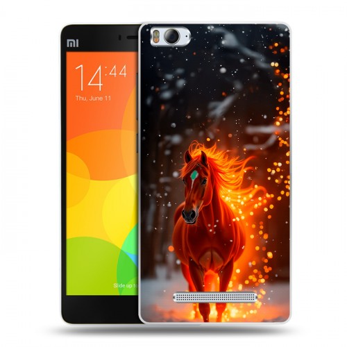 Дизайнерский пластиковый чехол для Xiaomi Mi4i Новый год